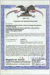 Srtificate of registration FDA - Food and Drug Administration. HuaShen U.S. FDA Registration No.: 16748067604